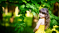 #children, #leaves, #yellow dress, #bangs, #smiling | Wallpaper No. 137091 - wallhaven.cc