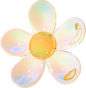 玻璃质感花朵素材-白花