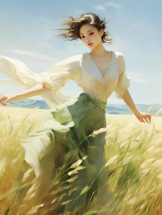 麦浪仕女图