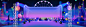 紫色炫彩舞台风格数码家电扫地机海报背景