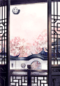 【场景】人间四月_月莫七七__插画师作品_涂鸦王国gracg.com