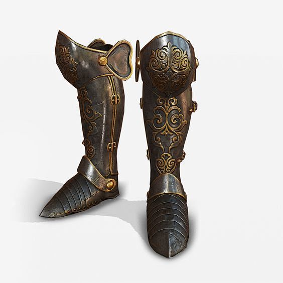 medieval armor boots...