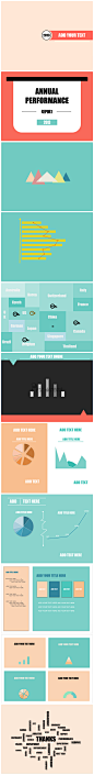【扁平化清新风格】商务PPT模板-全动画演示
