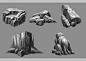 Rocks studies, Vinh Lam : Some quick sketches and value studies of rocks