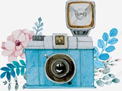 创意卡通相机装饰图案图标 平面电商 创意素材