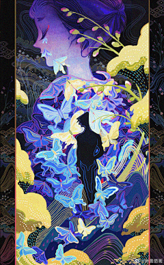 陏采集到色彩向视觉插画