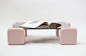 Sandro, Hand Coloring, Wooden Toy Car, Square Glass, Bronze, Collection, Pink, Furniture, Tables