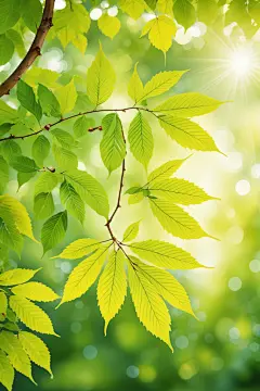 萌芽树叶幼苗植物嫩芽摄影图图片