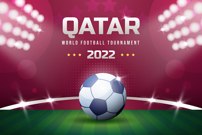 2022卡塔尔世界杯足球海报分组对阵赛程...