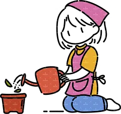 可爱小人 潮流插画人物 动作 开心 生气 占位符 图标 贴纸 免扣 2D 卡通 插画 手绘 png 免抠 素材vctrly-nana-gardening1