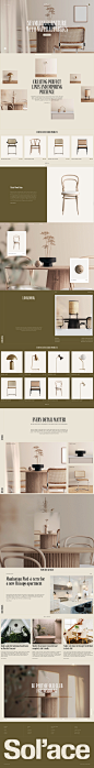 Sol’ace Landing Page Example: Developed the concept of exclusivity, a Sol’ace features timeless furniture, with natural fabrics, curved lines, plenty of mirrors and classic design, which can be incorporated into any decor project.