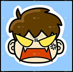 可爱的男孩脸图标