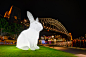 These awesome illuminated inflatable white rabbits... | Archie McPhee's Endless Geyser of AWESOME! : These awesome illuminated inflatable white rabbits are the work of Australian artist Amanda Parer for an installation entitled Intrude. In May 2014 the gi