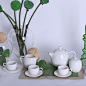 现代陶瓷咖啡具套装白色高档茶杯碟壶整套骨瓷简约下午茶具套装-淘宝网