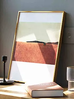 铝合金画框装裱简约窄边外框广告海报框拼图挂墙相框定制任意尺寸-淘宝网