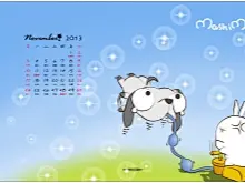 2013年11月卡通精选日历壁纸