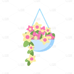 扁平风-花店元素-花卉