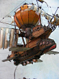 Multiverse 15︰ Steampunk flying ship in 15mm (1∕100) from Zvezda!(EE7A9)