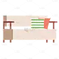 扁平-家居生活贴纸-SVG-沙发