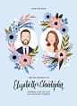 Custom Illustrated Couple Portrait Wedding by kathrynselbert