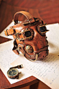 Leather steampunk gas mask. by DenBow