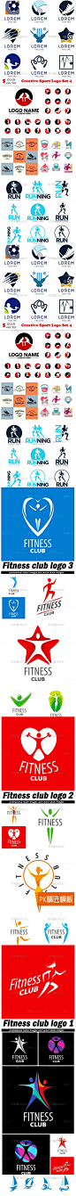 5014-500枚精选运动健身舞蹈登山商标LOGO 广告展板徽标矢量素材-淘宝网