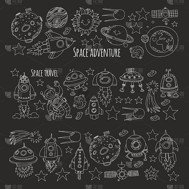 太空、卫星、月球、星星、宇宙飞船、空间站...