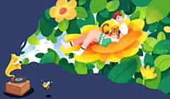 花叶间～和小老虎共享慵懒