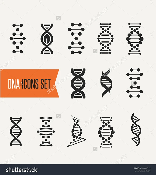 DNA,基因符号、元素和图标集合-科学,符号/标志-海洛创意(HelloRF)-Shutterstock中国独家合作伙伴-正版素材在线交易平台 ...