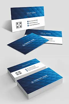 时尚简洁大气科技名片模板-众图网