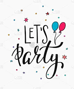 快乐生日聚会字体排版