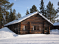 小木屋,雪,拉普兰,冬天,度假胜地,水平画幅,无人,户外,瑞属拉普兰,居住区