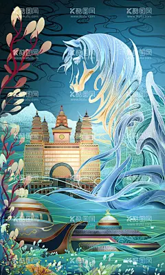 江南北望  - 源文件下载【酷图网】蒙古,手绘,设计,艺术,ps,