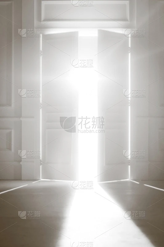 门,开着的,光,明亮,天堂,概念和主题,垂直画幅,住宅房间,门口,无人素材-花瓣网