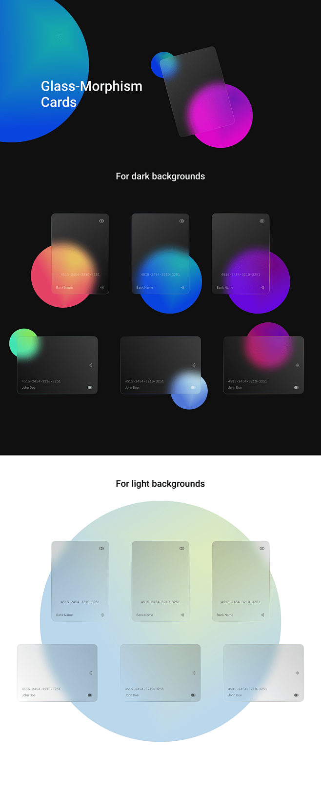 Glass-Morphism UI Ki...