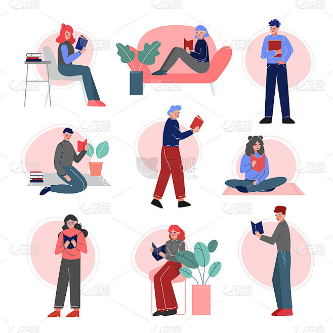 people-reading-books-set-male-and-female-college