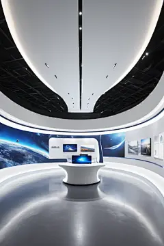 科学普及展览现代科技展厅摄影图