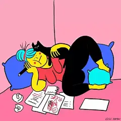 插画家Cecile Dormeau笔下的胖女孩，搞怪又治愈人心 : 在这个以瘦为美的社会中，插画家 Cecile Dormeau 偏偏逆其道而行，以各种胖女孩为主题画了很多有趣的日常漫画。 Cecile Dormeau 来自于法国，毕业后在汉堡、柏林和法兰克福的机构工作。她看到在社交世界中，每一个女