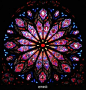 【玫瑰窗（the rose window）】也称玫瑰花窗，为哥特式建筑的特色之一。