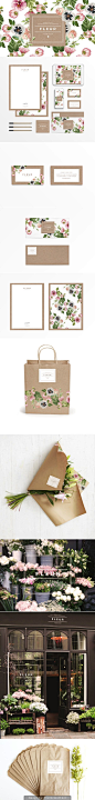 F L E U R flower shop branding designed by Judit Besze: 