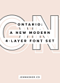 Meet Ontario: A Four-Layer Modern Font Set — Jen Wagner