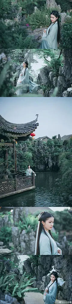 #汉服摄影# 是有多久没更新微博了，突然想分享最近的一组客片。
修这组片的时候，正在单曲循环一首老歌，心中的情绪丝丝缕缕，于是忍不住引用了歌词为它配词：

“看我看一眼吧，莫让红颜守空枕
春雨不眠，隔夜的你曾空独眠的日子” ​​​​