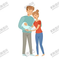 抱着婴儿的父母 【酷图网】抱着,婴儿,一家人,父母,生孩子
