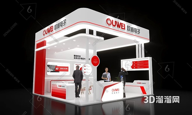36平展台设计3D模型-花瓣网