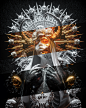 † Necro Mary † : A series of 3D illustrations exploring the themes and fear of demonic beings, worship of the Holy Mary and what is becoming our newest religion: technology and robotics. Billelis and Sick666mick have collaborated mixing cyberpunk influenc