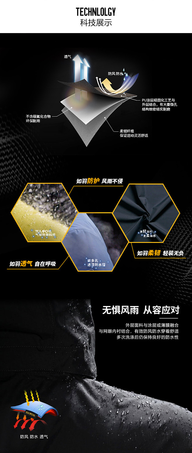 Jackwolfskin狼爪冲锋衣男三合...