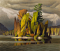 树的造型很奇特。Alfred Joseph Casson 