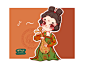 唐宫夜宴Q版插画   via@凯罗和小雪  
#古风##插画# ​​​​