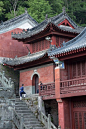 Nuns Conversing in a Temple - Wudang, China