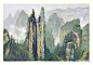 油画棒、风景、重彩、点彩、风景、渐变、技法、渐变